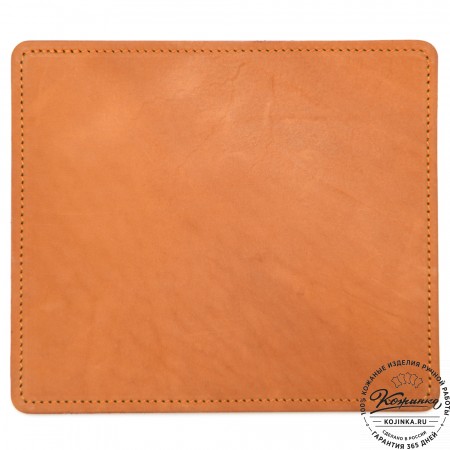 Кожаный коврик для мыши малый (рыжий)